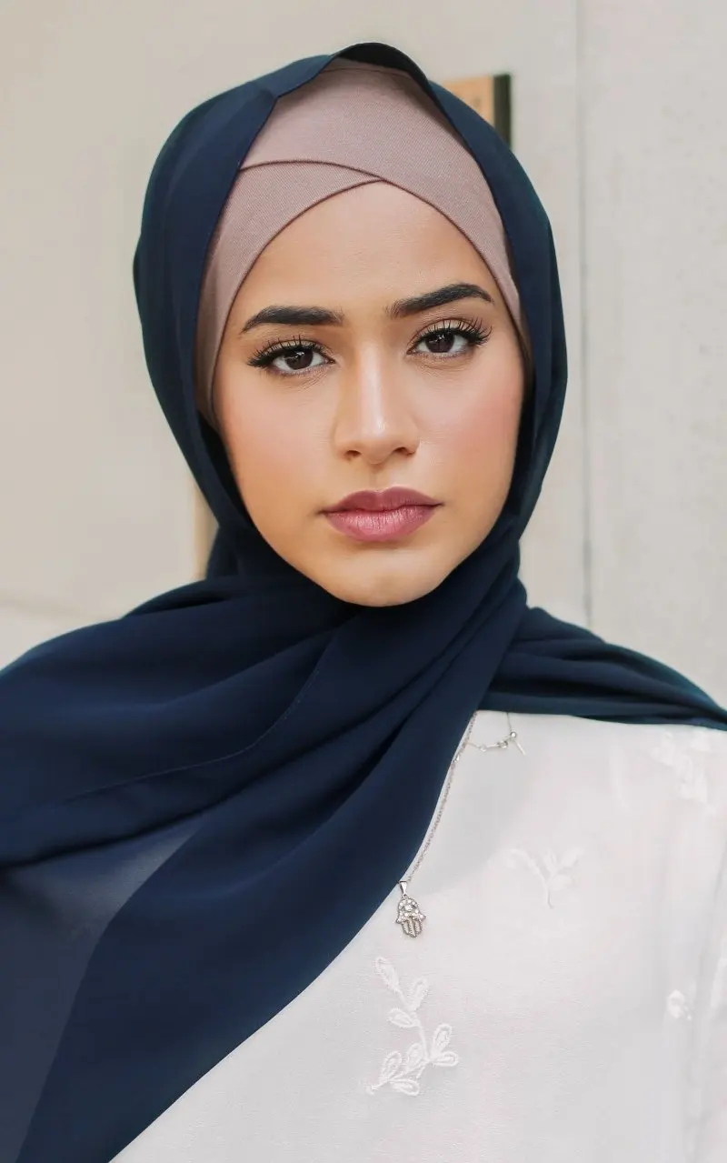 H228 New Stretchy Crisscrossed Modal Jersey Inner Hijab Hats Muslim Underscarf Turban Bonnet Islamic Scarf Tube Headband Caps