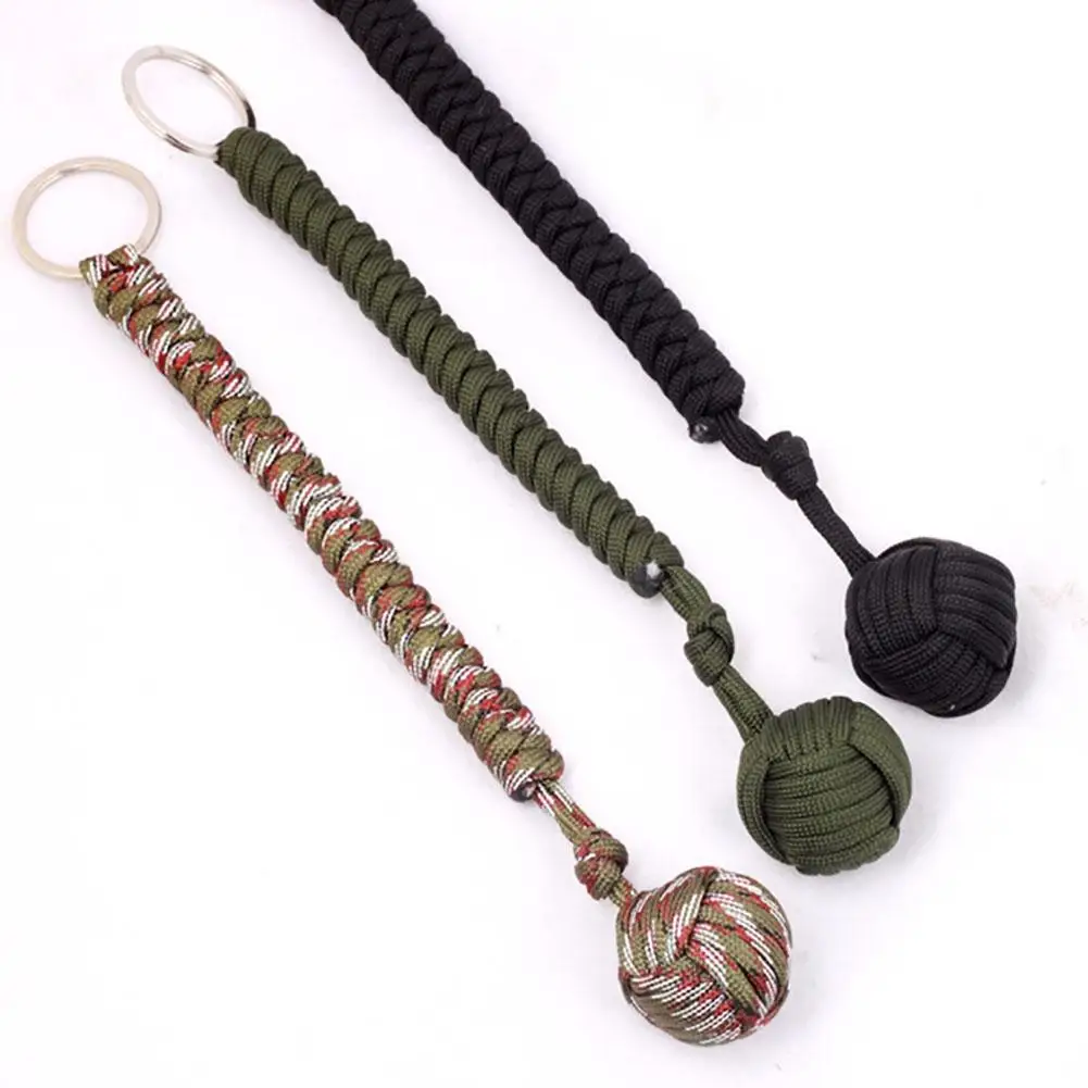 Keychain Accessories Circular Umbrella Rope Key Sports Equipment Monkey Fist Pendant Self-defense Ball Key Accessories Crafts KeyChain Outdoor