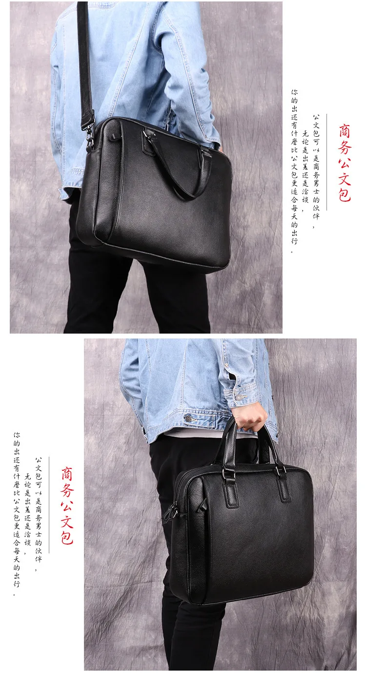 Деловой портфель мужские сумки из натуральной кожи Высокие Офисные Сумки-мессенджеры для мужчин сумка для ноутбука 15,6 дюймов Maletines Hombre Trabajo