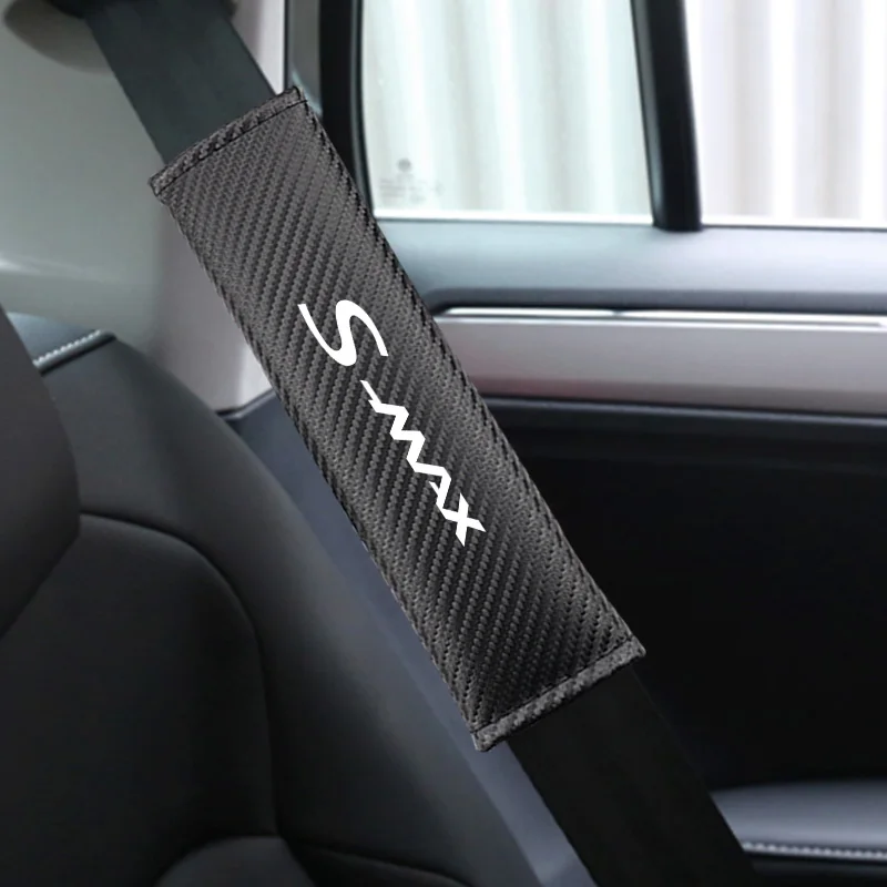 1 пара черный автомобильный стиль из искусственной кожи чехол на автомобильный ремень безопасности для FORD Smax S-max подплечники для гоночного автомобиля ремень безопасности