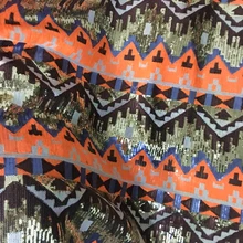 GLace 1Y/лот треугольный популярный узор шитье блестками ткань красочные блестки Сетка для вечернее платье аксессуары TX1593