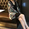 Women Blouse Cardigan Beach Style Summer Lace Up Ladies Retro Print Boho Batwing Sleeve Sunscreen Shirt Tops 5