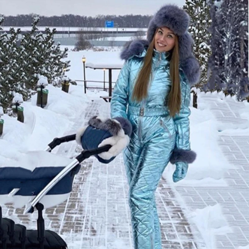 Umeko, модные зимние комбинезоны с капюшоном, парка с хлопковой подкладкой, теплый лыжный костюм с поясом, прямая молния, цельный Женский Повседневный Спортивный костюм