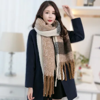 

Thickened imitation cashmere scarf scarf scarf girl winter student Korean version versatile warm shawl winter 2019