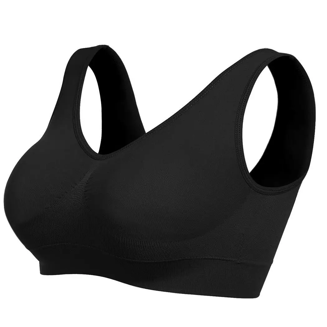 Women Casual V-Neck Elastic Regular Fit None None Padded Solid Sports Comfortable Casual, Bra Elastic, Fit