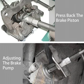 

Portable Alloy Pneumatic Brake Pump Adjusting Tool Non-slip Safe Adjustable for Car Repairing