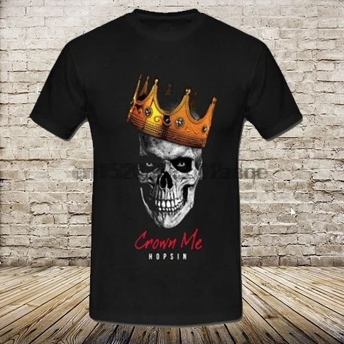 Hopsin Crown Me Band черная футболка Летняя с коротким рукавом модный топ необычная