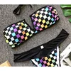 Sexy Bikinis Color mosaic Bandeau V Neck Bikini Swimsuits Push Up Swimwear Female Brazilian Bikini Set Bathing Suits Biquini 4