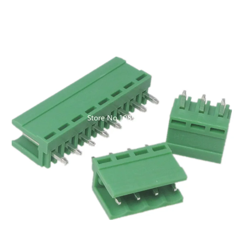 HT5.08 5.08mm Pitch 2/3/4/5P 6P 8P Screw Plug-in PCB Terminal Block Straight/Right Angle Pin Pluggable Bornier Connector 5Sets