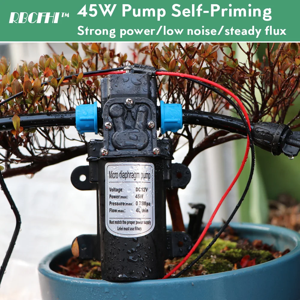 RBCFHI Misting Cooling System with 45W Pump Filter Kit 6M-21M Garden Irrigation Watering Kits Outdoor Patio Porch Greenhouse 3