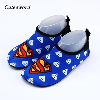 

Fashion Boys Beach Shoes Cartoon Print Children Swimming Shoes Non-slip Barefoot Girls Water Socks Soft Comfort Kids Home Shoes