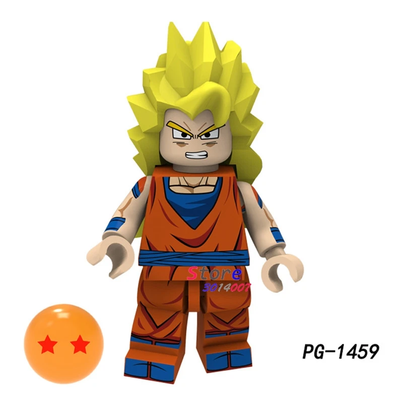 50 шт. строительные блоки Dragon Ball Z Black goku Naba Sun Wukong Badak Dales обучающие мультфильмы серии для детей игрушки - Цвет: PG1459