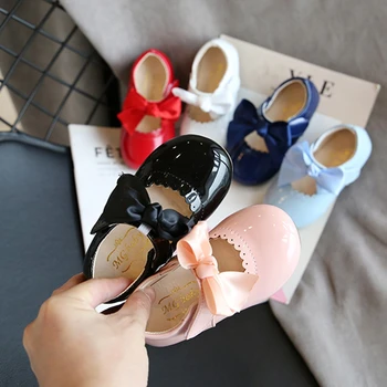 

Children Girl PU Shoes Fashion Lovely Princess Dance Bow Shoes Kids Girl Dress Party Shoes Flats Casual Single First Walkers