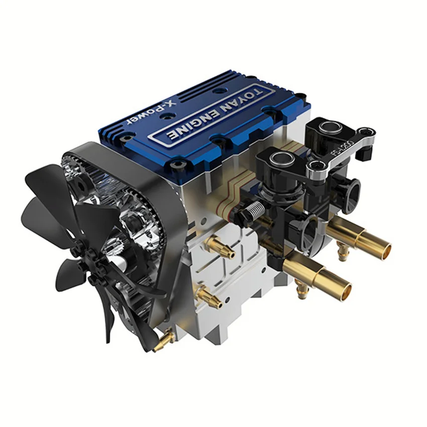 Toyan X-POWER Micro All Metal Four-Stroke Two-Cylinder Water-Cooled Engine Methanol Model For Rc Parts | Игрушки и хобби
