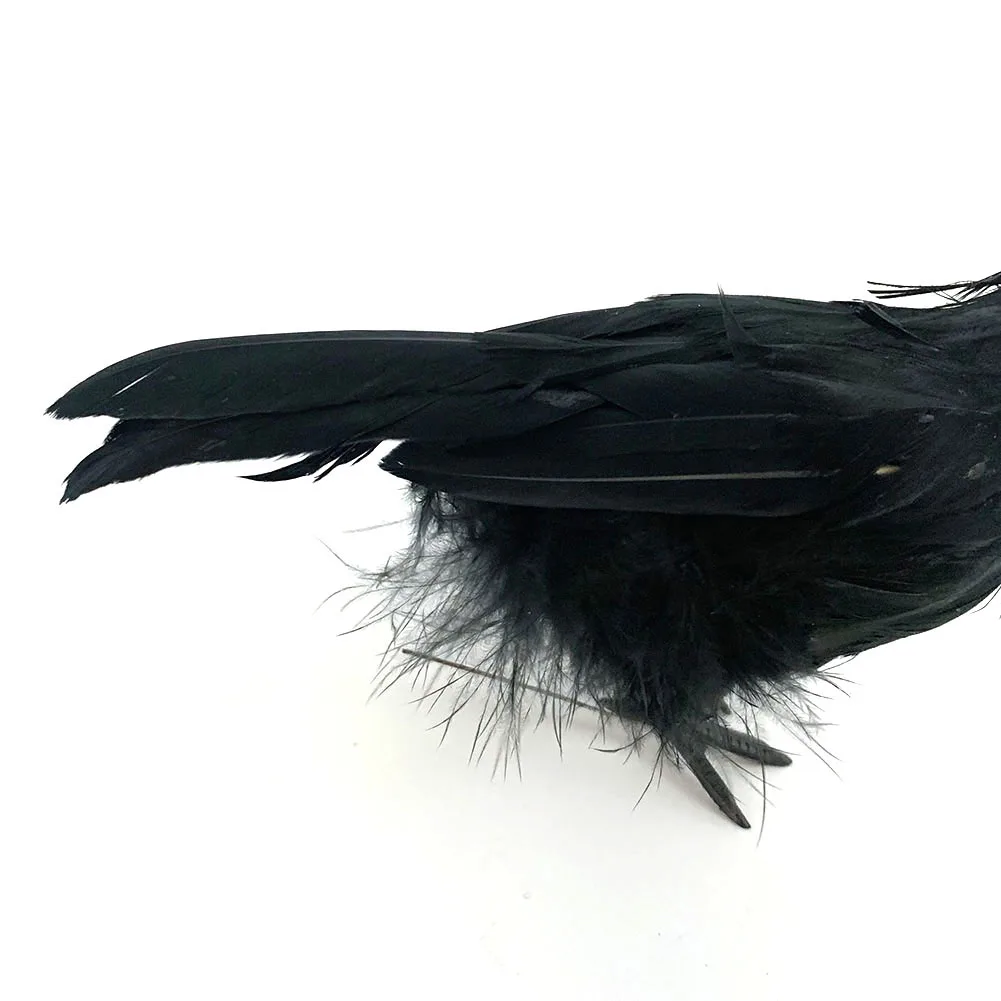 2019 New Raven Feather Art Artificial Halloween Artificial Feathered Crows Raven Model Party Props Garden Yard Decor