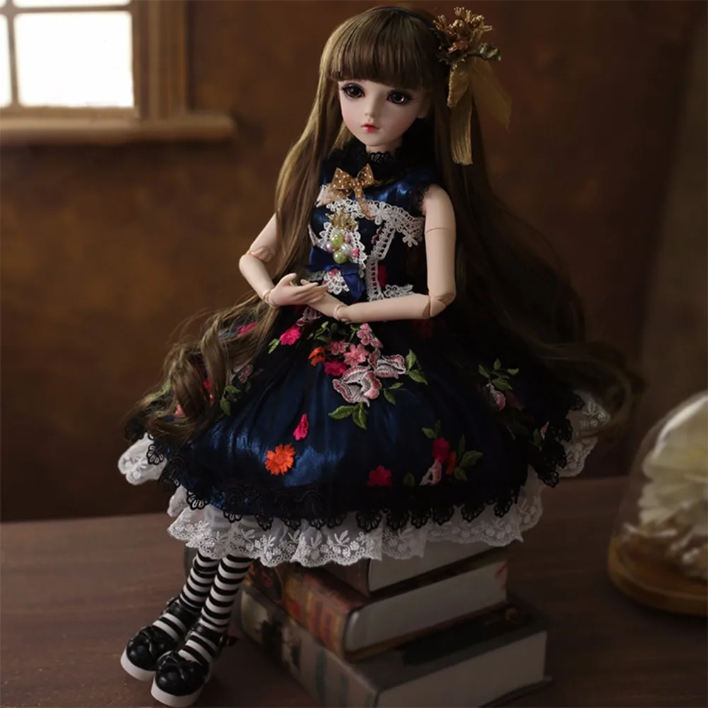 BJD кукла 1/3 коричневые глаза с одежда парики обувь макияж 100% ручная работа