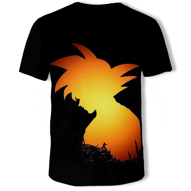 Новинка, футболка с 3D принтом Dragon Ball Z Goku, футболка с коротким рукавом и круглым вырезом, летняя футболка Saiyan Vegeta harajuku, брендовая одежда, футболка, Азиатский Размер 6XL