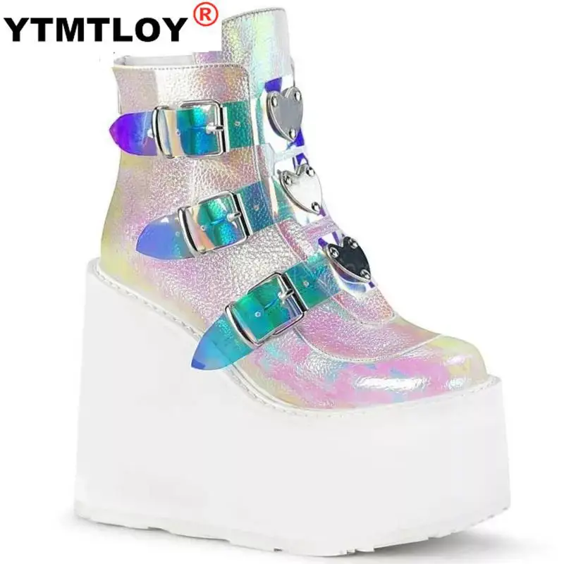 Популярные женские ботинки из искусственной кожи на высоком каблуке Botas Mujer