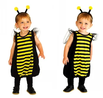 

Kid Baby Yellow Bee Jumpsuit Christmas Cosplay Costumes Insect Honeybee Animal Role Play Costume New Year Birthday Party Disfraz