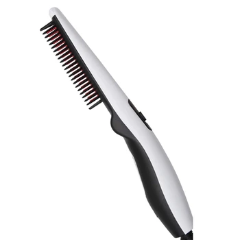 

Beard Straightener Comb, Quick Electric Iron Heated Beard Brush Beard Styler for Men, Travel Portable Heating Beard Straightenin