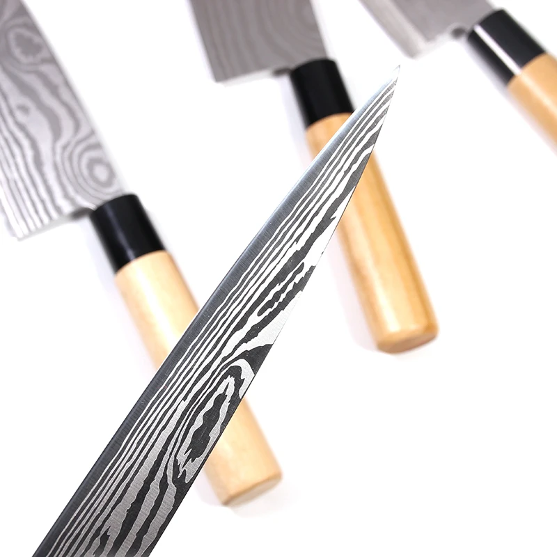 Японский кухонный нож шеф повара суши и сашими набор из 4 шт.|chef knife set|sushi setknife set |