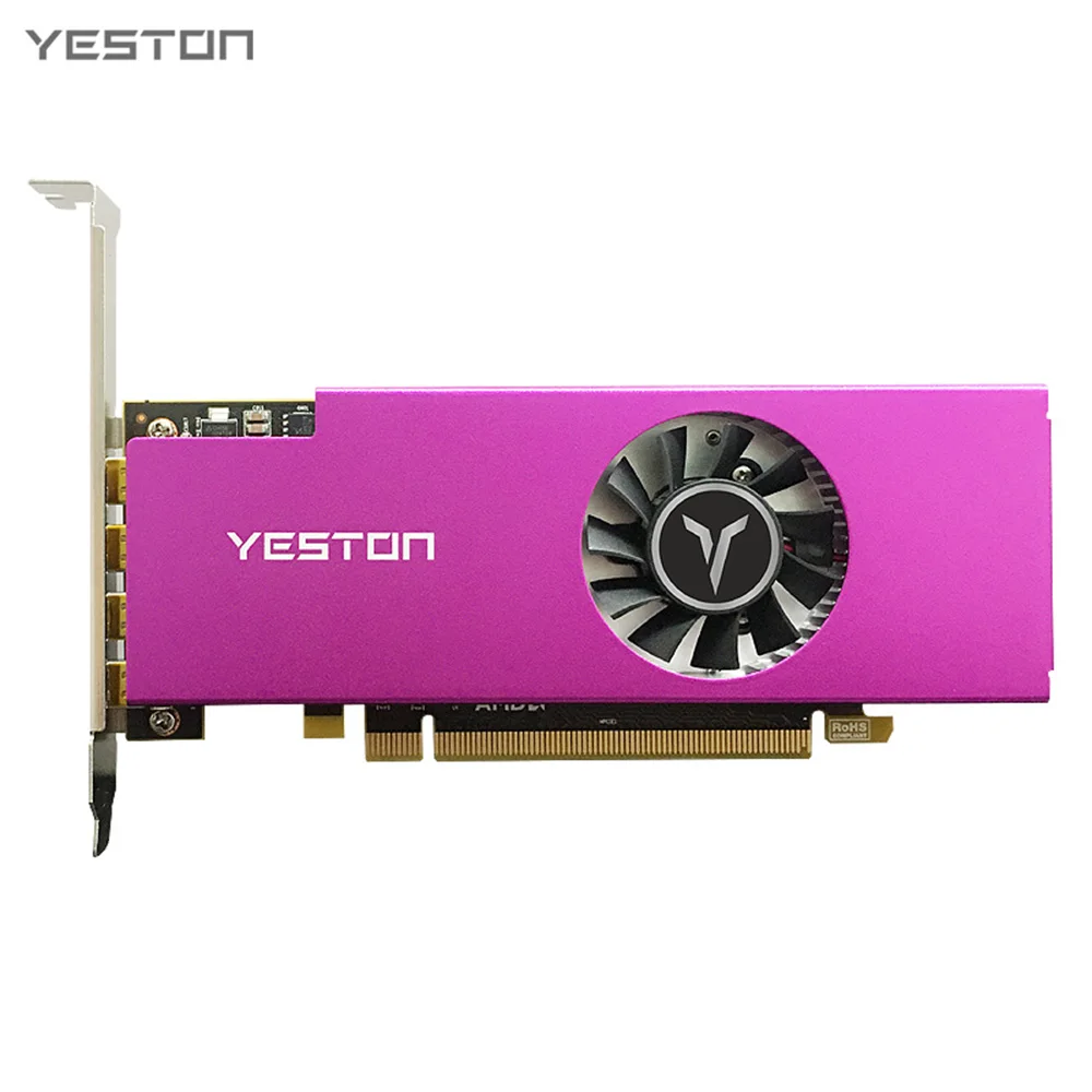 best video card for gaming pc Yeston R7 350 2G D5 4MINIDP 4-screen Graphics Card Support Split Screen 750/4000MHz 2G/128bit/GDDR5 with 4 Mini DP Ports best graphics card for gaming pc