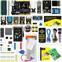 Novo atualizado keyestudio super starter kit com placa v4.0 para arduino starter kit para unor3 32 projetos + tutorial com caixa de presente
