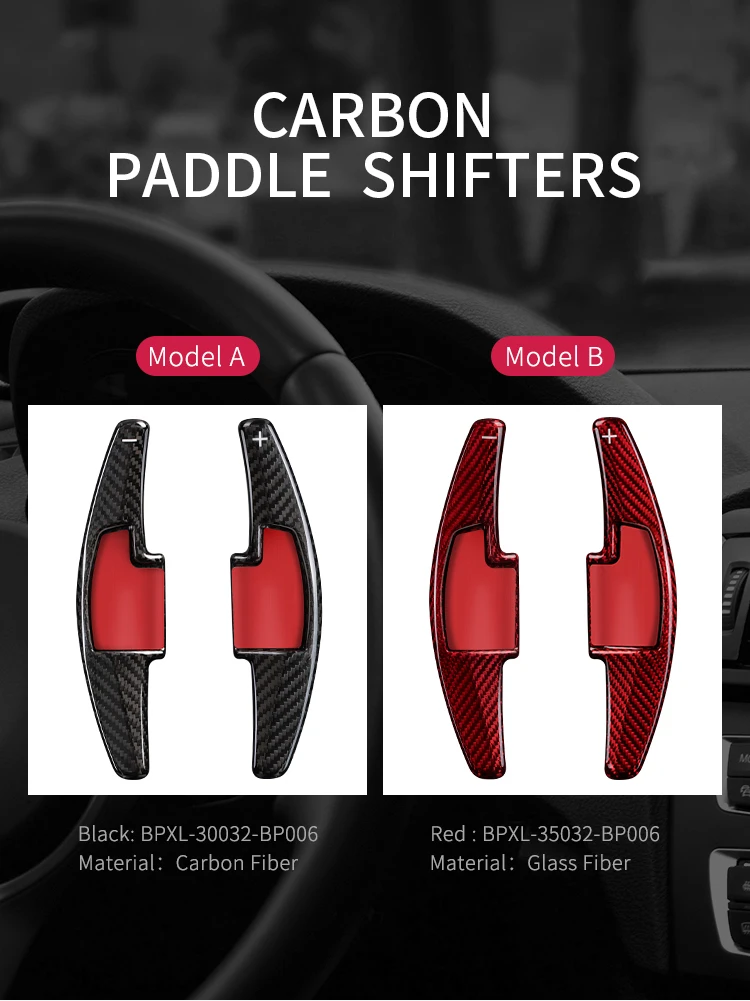 T-carbon Carbon Fiber Steering Wheel Paddle Shifter Extension For Honda Spirior Acura RDX Car Gear Accessories