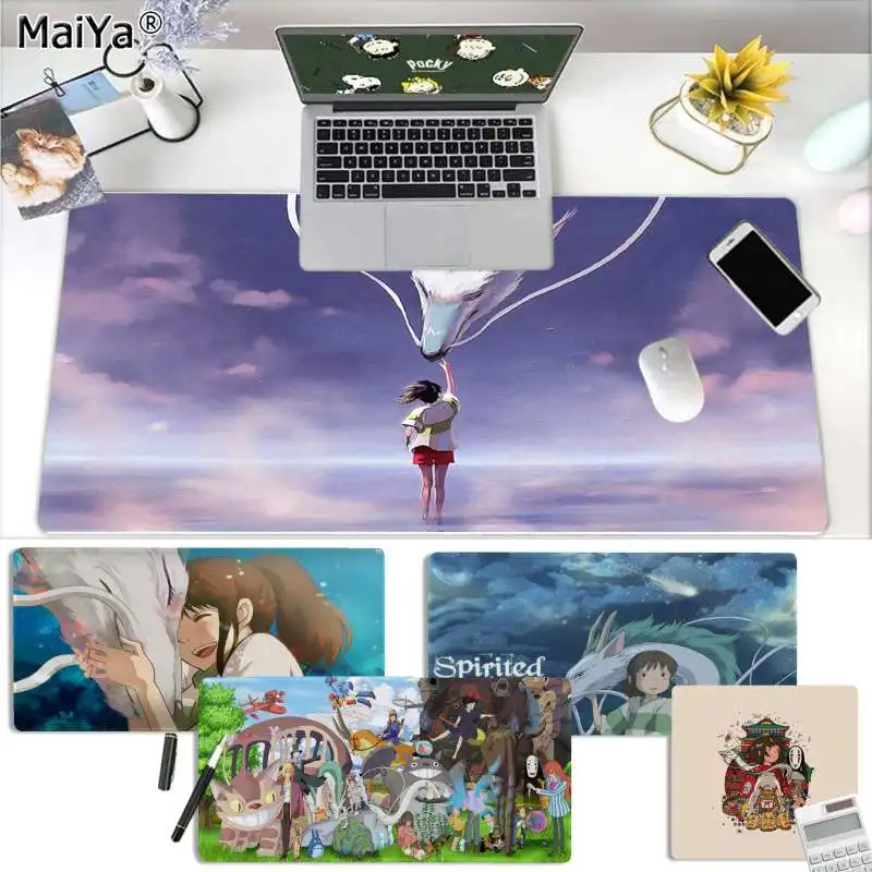 Maiya Anime Spirited Away Totoro Индивидуальный Коврик для мыши компьютер Аниме и ноутбука