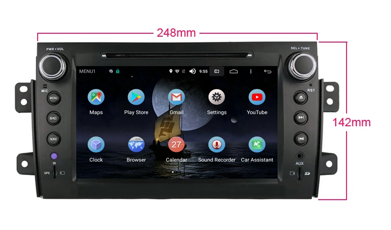 Flash Deal SilverStrong 8inch IPS Matrix 2Din Android Radio Car DVD For SUZUKI SX4 MP4 MP3 Radio for FIAT Sedici Navitel GPS Navi 4