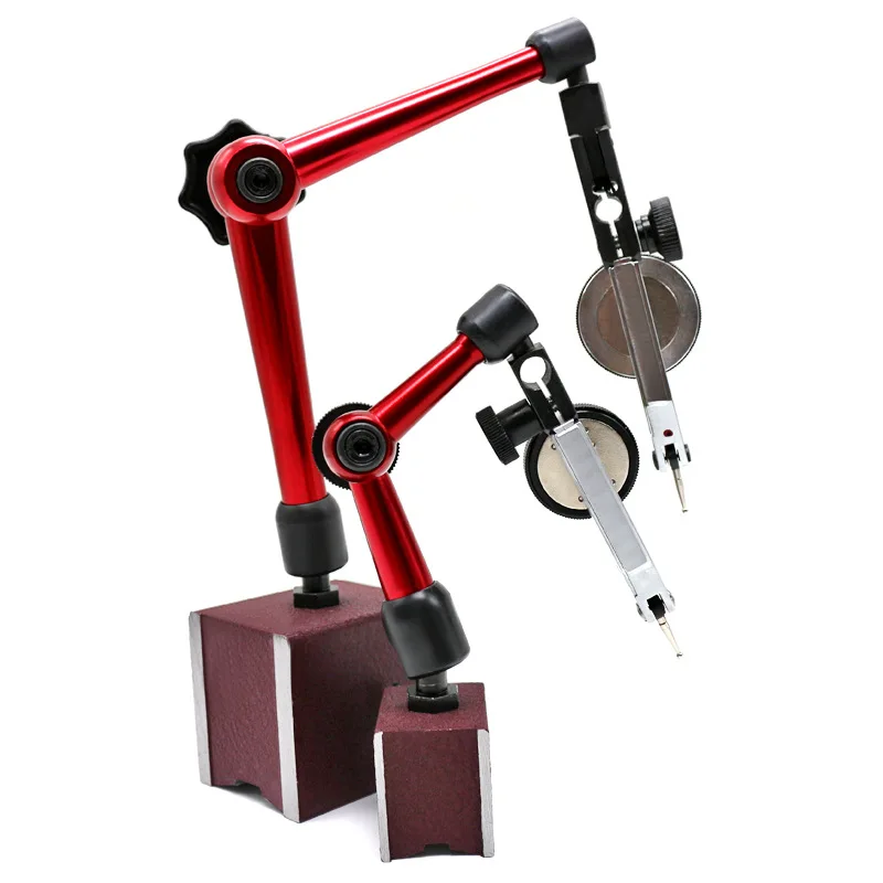 10mm Dial Indicator Magnetic Stand Base Holder 0.8mm Dial Test Comparator For Equipment Calibration Center Finder Measurement Dial Indicator Gauge Dial Indicator Holder Dial Indicator