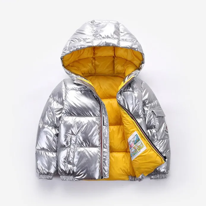 Новая детская куртка для маленьких мальчиков и девочек пуховое пальто с капюшоном thickening утепленная куртка зимняя одежда детское пальто парка водонепроницаемая