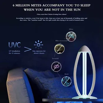 

220V/110V Ultraviolet Lamp With Timing Remote Control UV Sterilization Light Germicidal Lamp With Ozone Uv Light Sterilizer