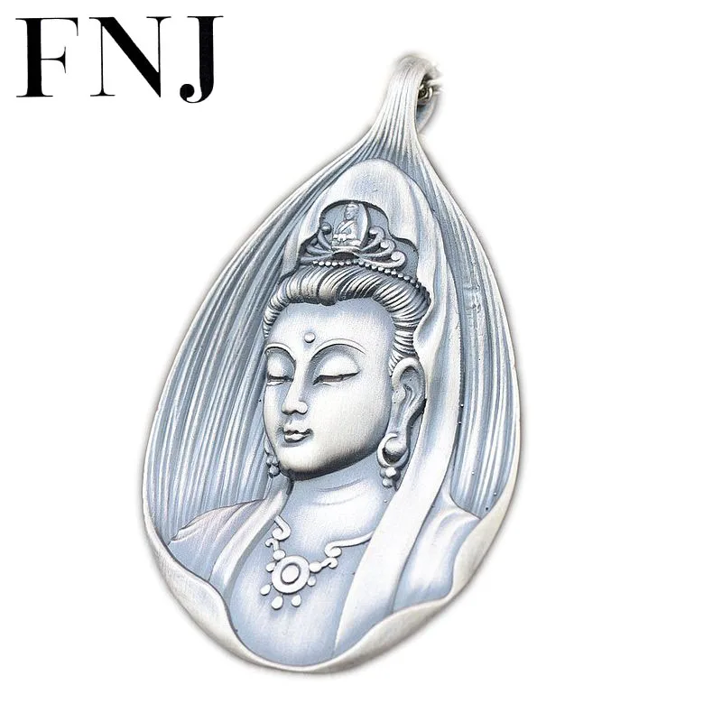 FNJ 925 Серебряный Кулон Будда Новая мода на удачу плоские чистые оригинальные S990 тайские серебряные подвески для женщин и мужчин Изготовление ювелирных изделий