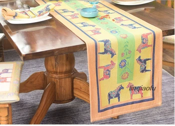 

European table flag, high-end cotton small fresh table cloth