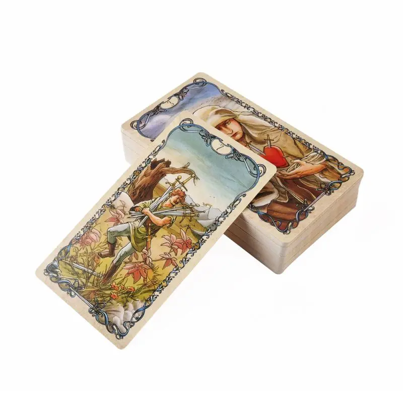 78pcs English Tarots Mucha Cards Deck Fate Divination Oracle Card Funny Family Board Game Party Game Playing Card