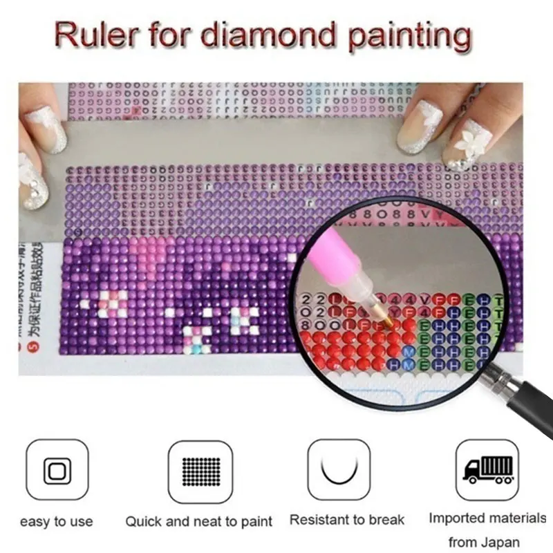 

Convenient Creative 50 Grids 141mm Stainless Steel Hand Embroidery Kits Needlework Tool Round Diamond Net Ruler Practical Hotel
