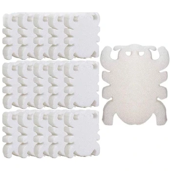 

NEW-50Pcs Pool Filter Oil Absorbing Scum Sponge for Hot Tub Spa Cleaning Foam Sponge Spider Shape Absorb Sludge Dirt Scum