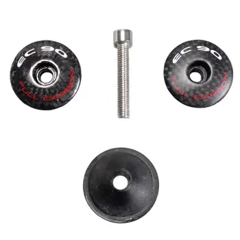 

1Pc Mountain Bike Carbon Fiber Headset MTB Bicycle Handlebar Stem Headset Top Cap Key Expander Cover For Fork Bicycle parts