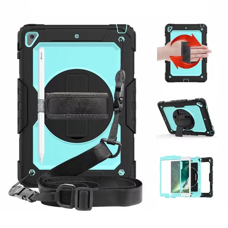 7,9 дюймов планшетный ПК чехол для iPad Mini4 Mini5 чехол Heavy Duty 3-Слои подставки комбо защитные кожаные чехлы с полным покрытием ремешок задняя крышка