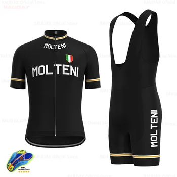 

MOLTENI classic style men Cycling jersey team short sleeve bike jersey Summer quick-drying and breathable bicycle clothing 2020