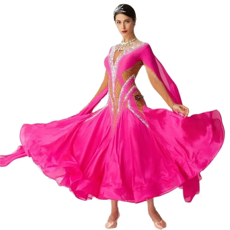 B2080 High Quality Sexy Women Girls Dance Dress Ballroom Custom