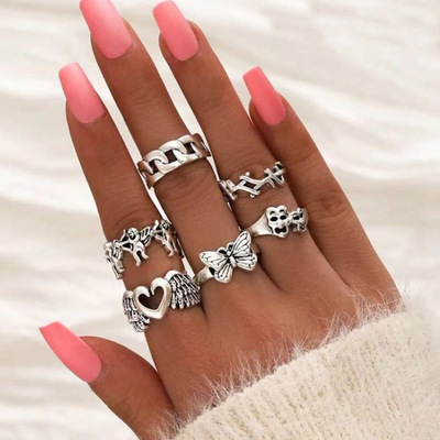 New Ins Temperament Pearl Ring For Women Fashion And Popular Opening Adjustable Ring Retro Combination Banquet Gift