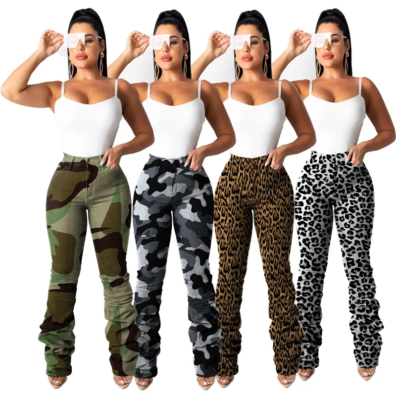 Adogirl Camo Leopard Print Jeans Ruched Pants High Stretch Button Fly Slim Casual Skinny Trousers Autumn Winter Pants Outfit Adogirl Camo Leopard Print Jeans Ruched Pants High Stretch Button Fly Slim Casual Skinny Trousers Autumn Winter Pants Outfit