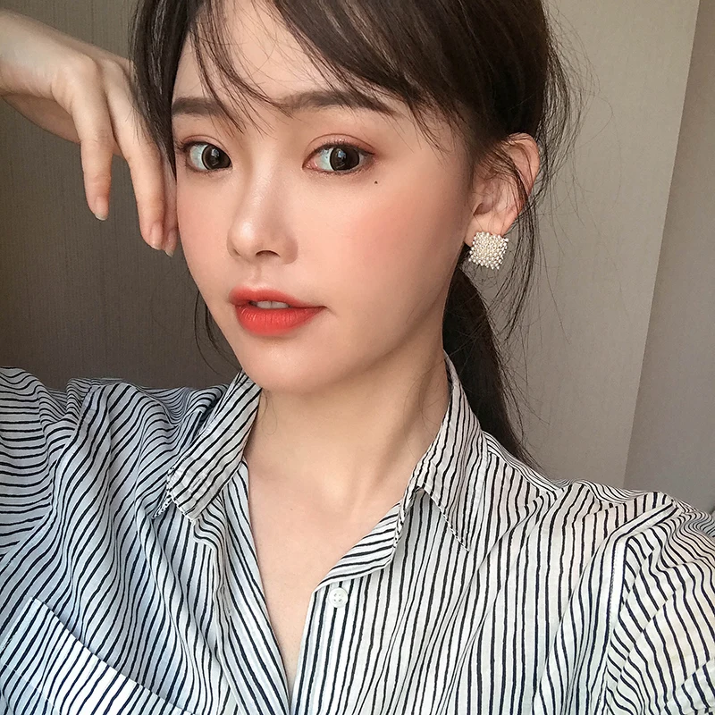 @ Taimi ювелирные изделия корейские серьги в морозном стиле Женские Простые изящные