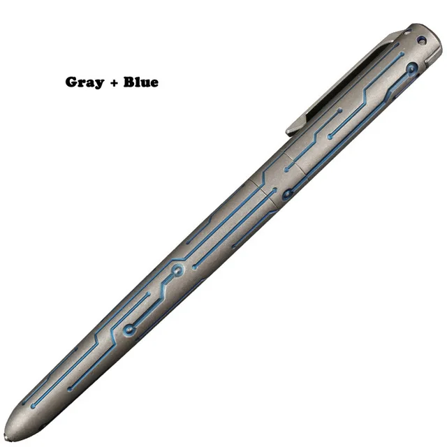 Креативная титановая тактическая ручка для самообороны, аварийный выключатель для окон, деловая ручка для письма, для улицы, EDC, коллекция инструментов, подарок - Цвет: Blue
