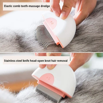 

Pet Cat Dog Massage Comb Shell Comb Grooming Hair Removal Shedding Cleaning Brush