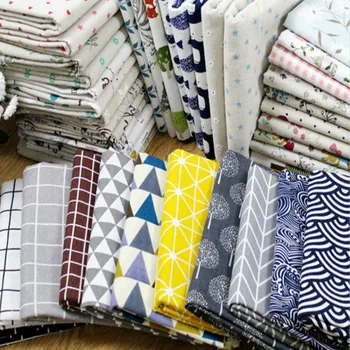 

Cotton and linen fabric printing cotton and linen fabric sofa linen floral curtain plaid fabric manual DIY tablecloth