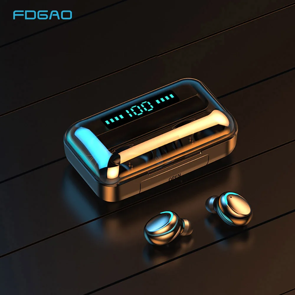 Wireless Headphones TWS Bluetooth 5 0 Wireless Earphones 2000mAh Charging Box With Microphone Sport Waterproof Headsets Earbuds