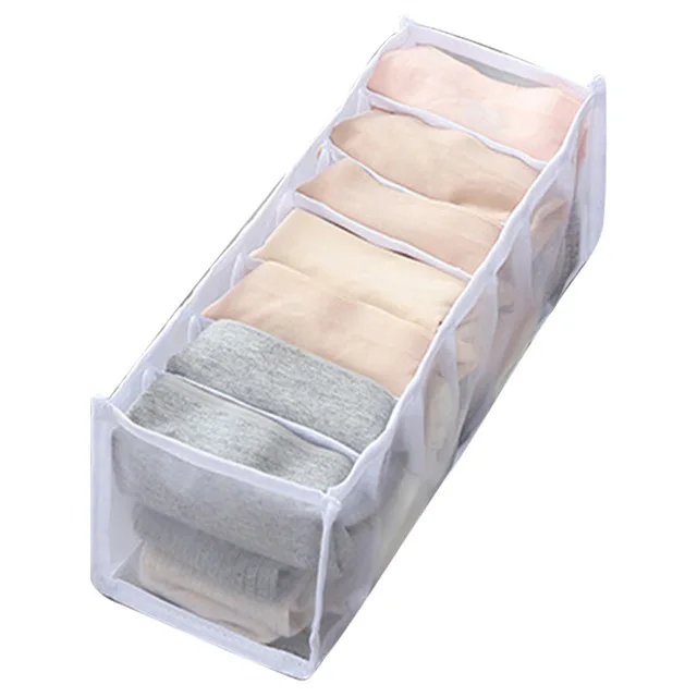Multi-grids Underwear Storage Box Sock Bra Underpant Organizer Lattice Mesh Drawer Tidy Divider Practical Grid underwear 